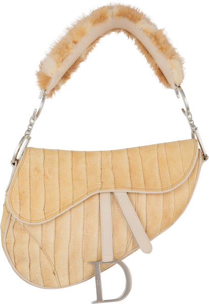 Saddle leather handbag Dior Beige in Leather - 33135667