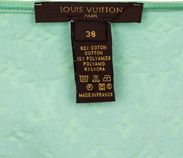 Louis Vuitton Green Velour Jacket Monogram Logo Print