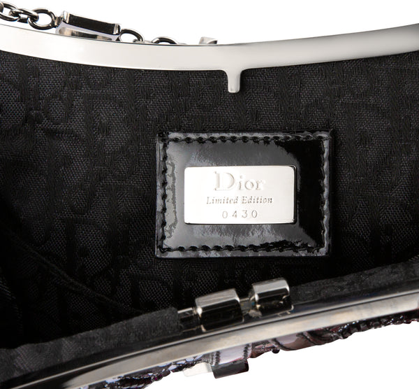 Christian Dior Limited Edition Embellished Saddle Bag