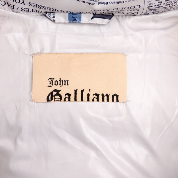 John Galliano】NEWS PAPER DOWN VEST 希少-