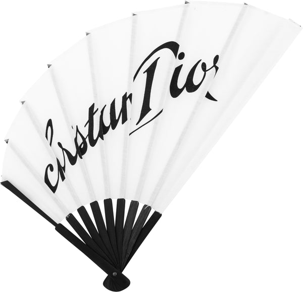 Christian Dior by John Galliano Logo Fan Black & White