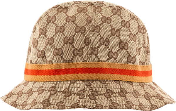 Gucci Pink Monogram Logo Fleece Bucket Hat