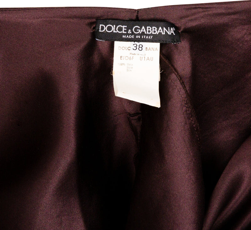 Dolce & Gabbana Fall 2002 Runway Satin Backless Micro Dress