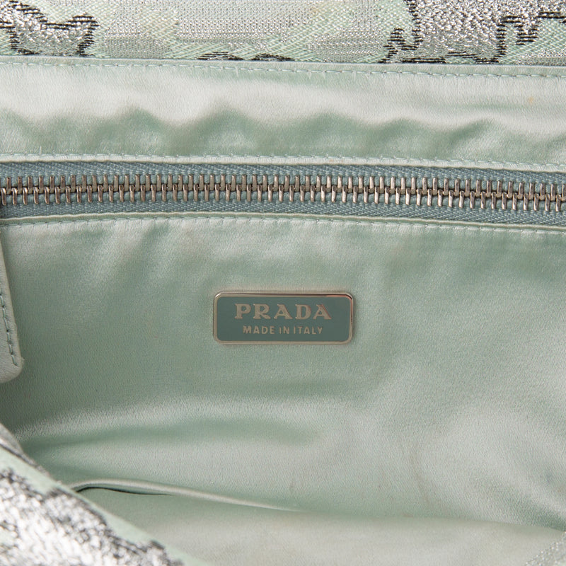 Prada Spring 2003 Jacquard Embellished Swing Bag | EL CYCER