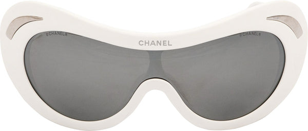 Chanel Fall 2000 Runway Logo Shield Sunglasses