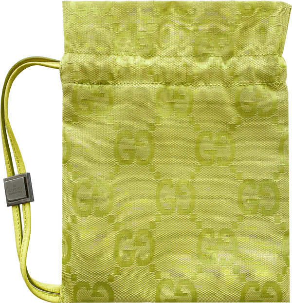 Gucci Monogram Mini Drawstring Wristlet