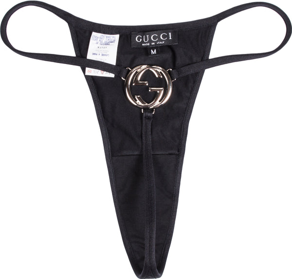 Gucci Museum Spring 1997 Runway Metal Logo G-String