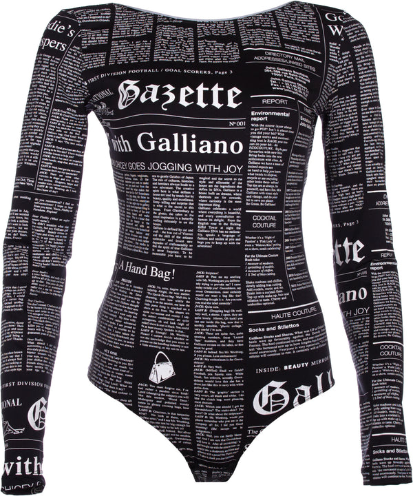 John Galliano Gazette Newspaper One-Piece