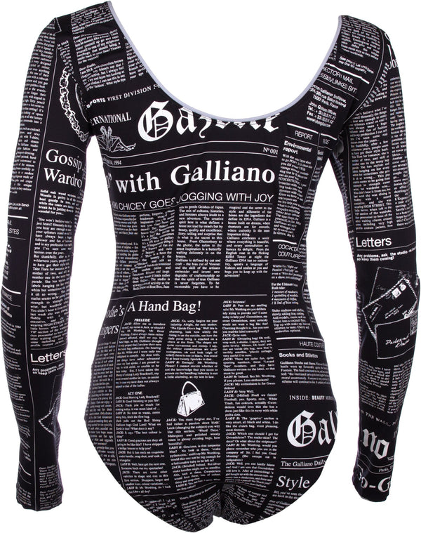 John Galliano Gazette Newspaper One-Piece