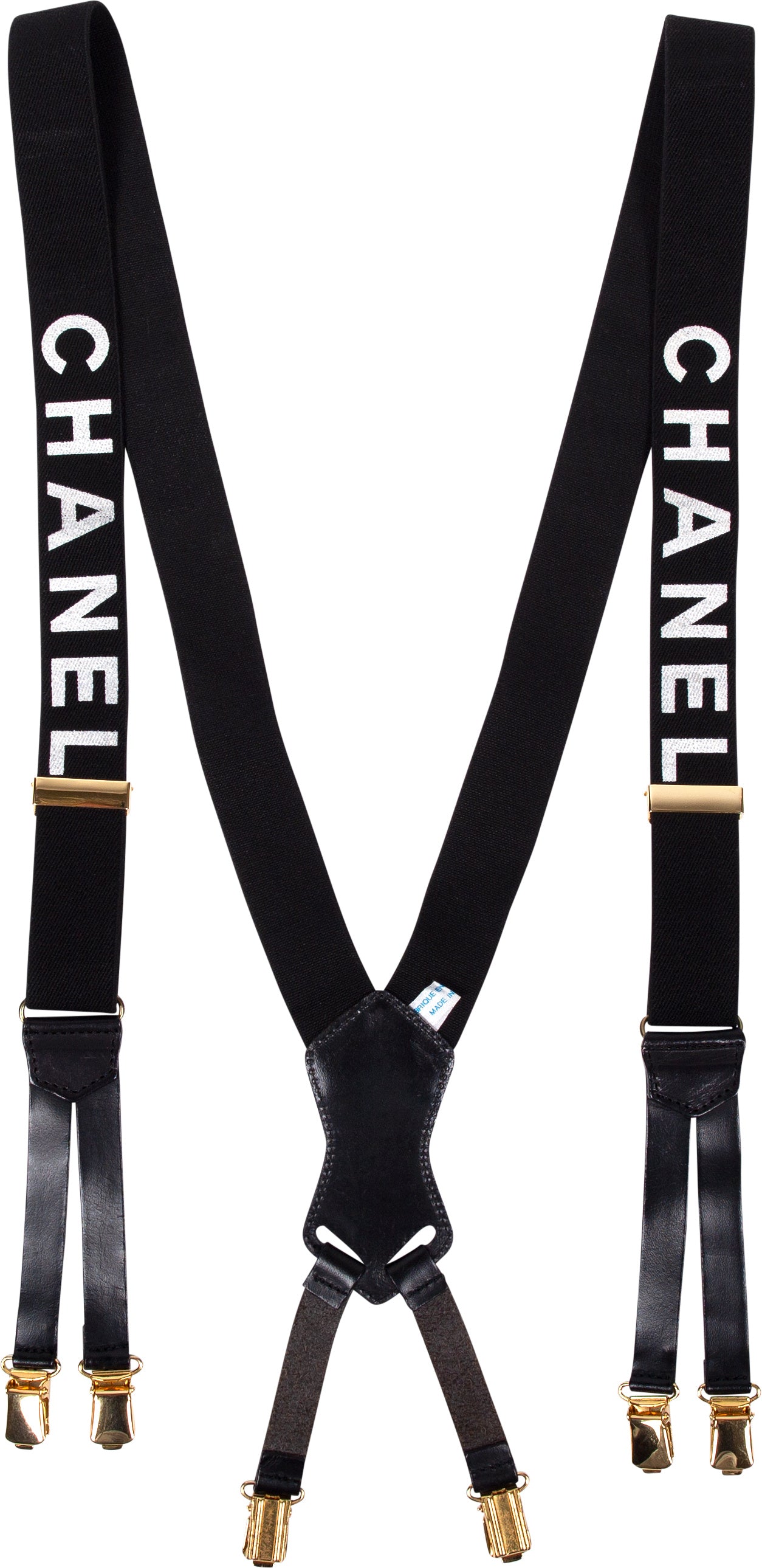 Chanel Chanel Logo Spring 1994 Runway Suspenders | EL CYCER