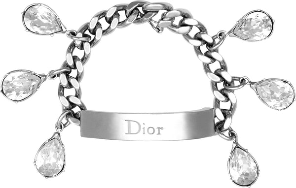 Fall 2004 Runway Crystal Embellished Logo ID Bracelet