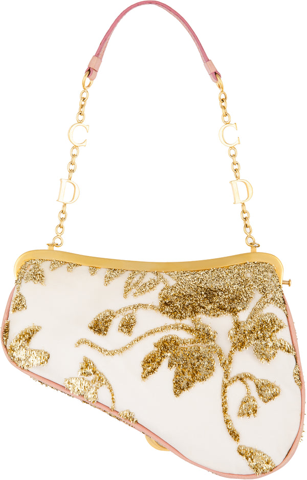 Christian Dior Limited Edition Embellished Saddle Bag