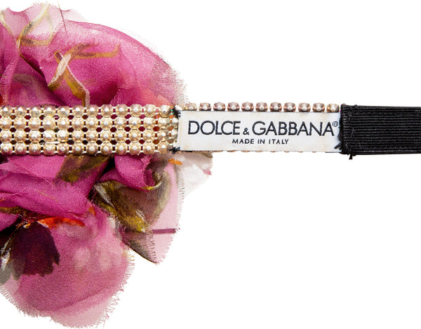 Dolce & Gabbana Spring 2000 Runway Swarovski Embellished Choker Necklace