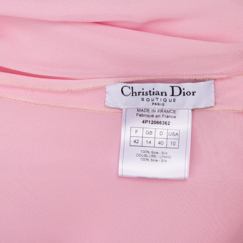 Christian Dior Spring 2004 Silk Chiffon Ombré Dress