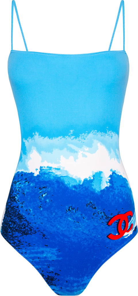 Chanel Spring 2002 Surf Collection Printed One-Piece | EL CYCER