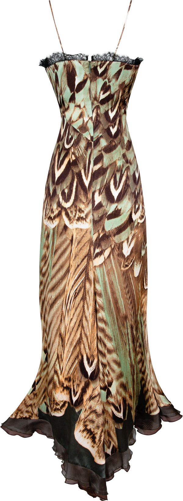 Roberto Cavalli Spring 2004 Silk Printed Bustier Gown