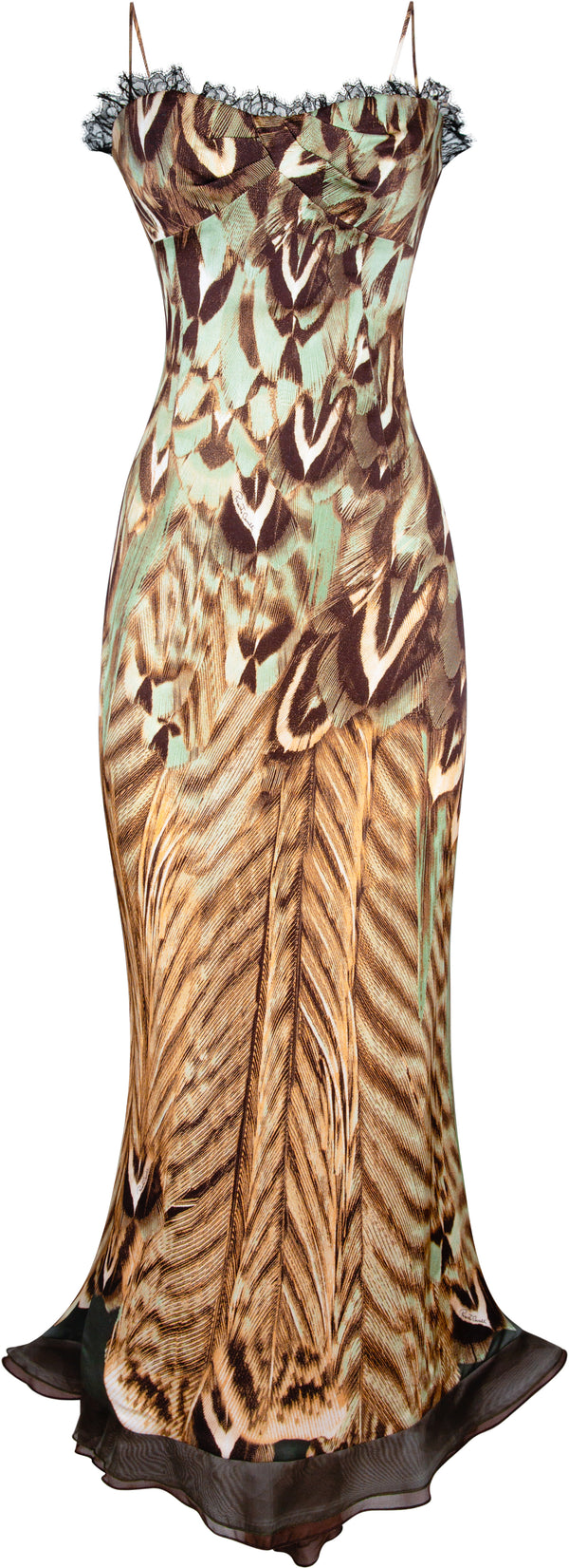 Roberto Cavalli Spring 2004 Silk Printed Bustier Gown