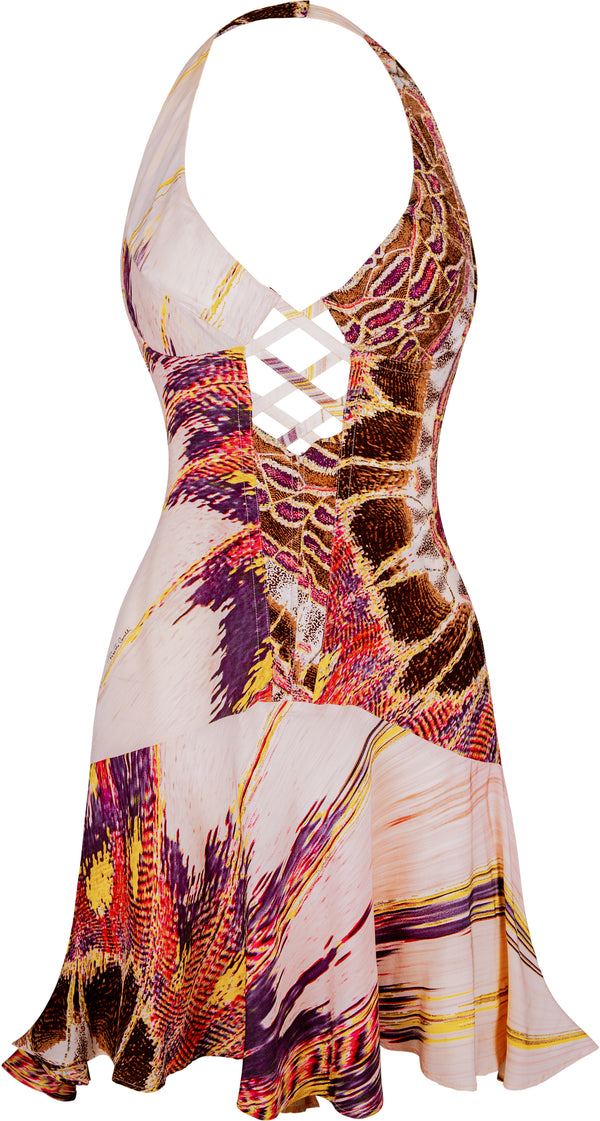 Roberto Cavalli Spring 2004 Printed Mini Dress