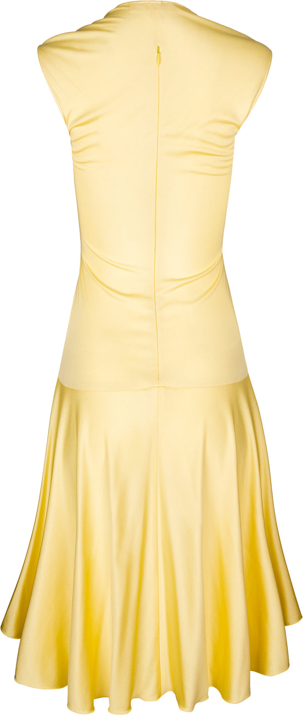 Valentino Spring 2004 Runway Yellow Ruched Dress