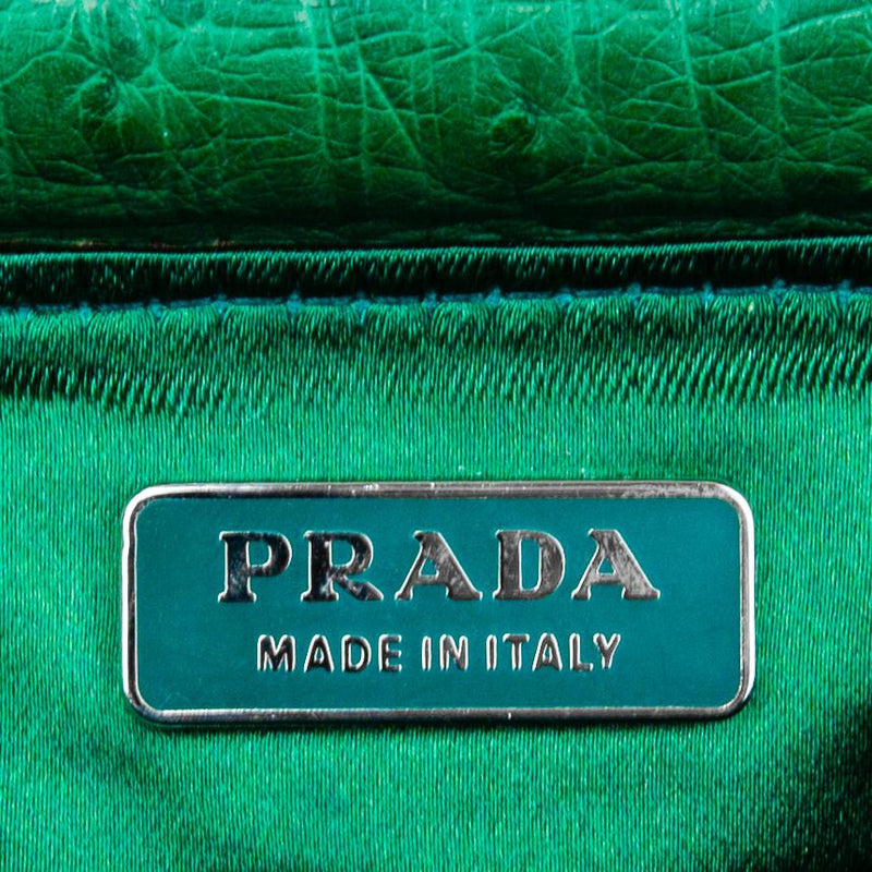 Prada Spring 2003 Runway Leather Embossed Swing Bag EL CYCER