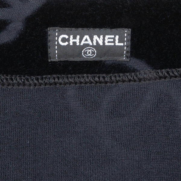 Chanel Black Velour Logo Spring 1996 Pants | EL CYCER