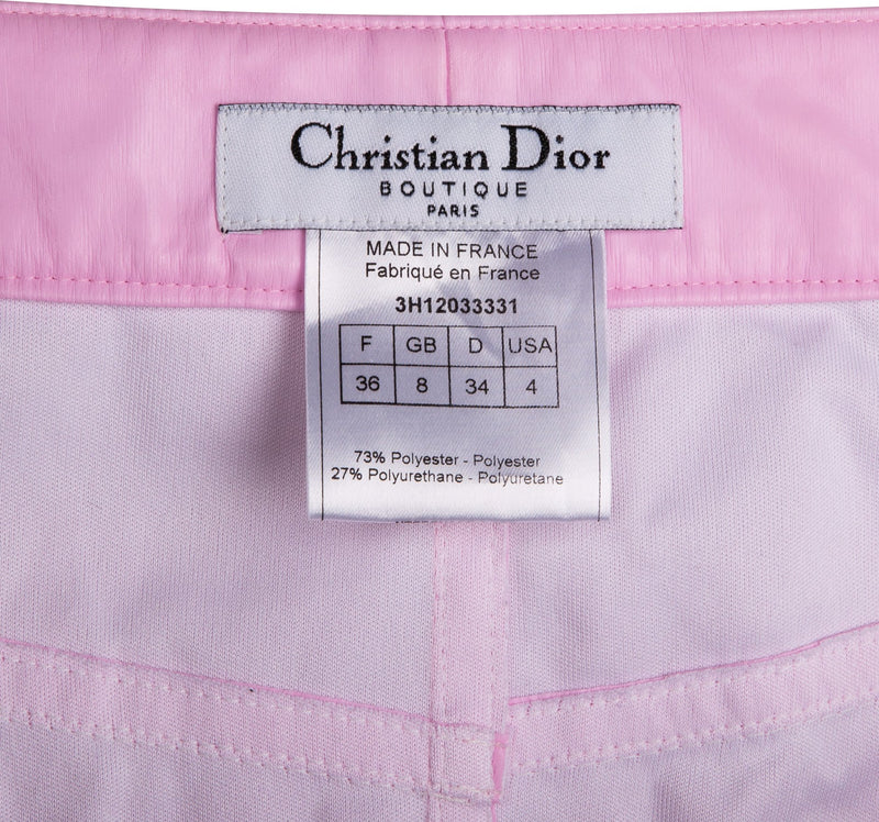 Christian Dior Pink Fall 2003 Runway Faux Leather Skirt