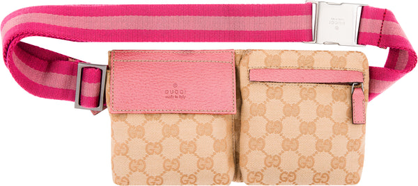 Gucci Monogram Canvas Crossbody Belt Bag