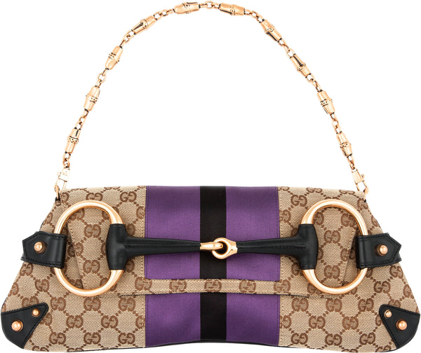 Gucci Monogram Horsebit Embellished Convertible Bag