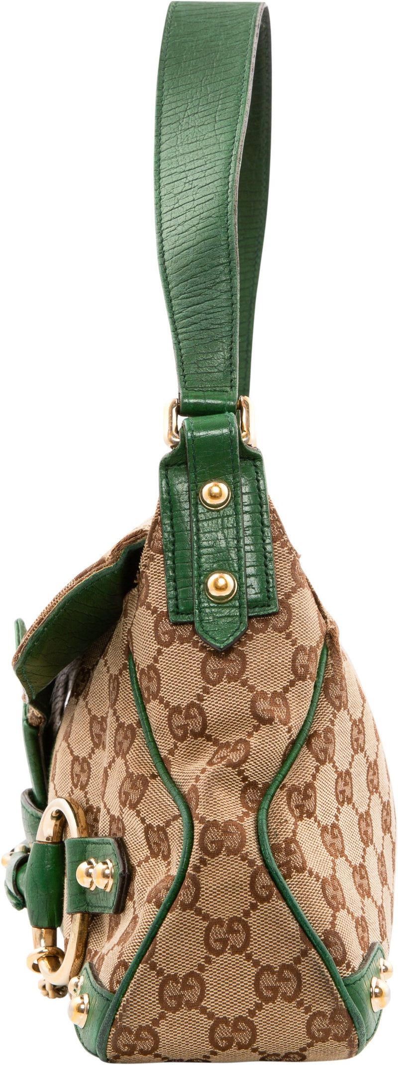 Gucci Monogram Horsebit Embellished Bag