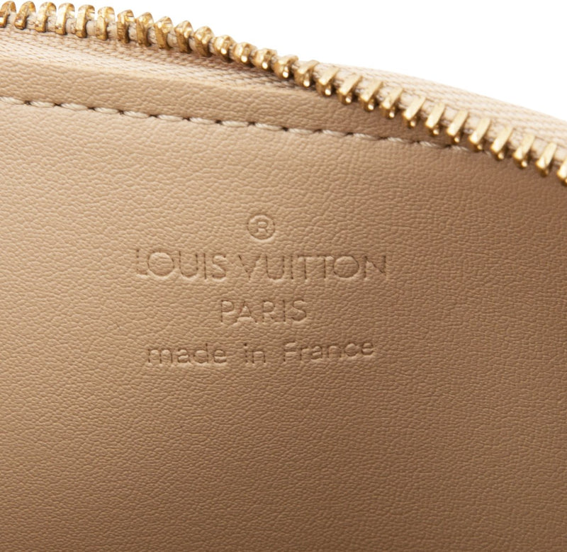 Louis Vuitton Orange Vernis Lexington Fleurs Pochette Brown Light
