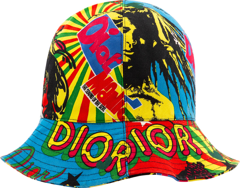 Christian Dior Multicolor Rasta Mania Bucket Hat