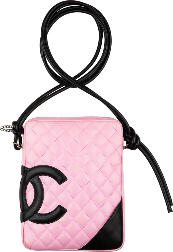 Chanel Pink Leather Cambon Logo Bag