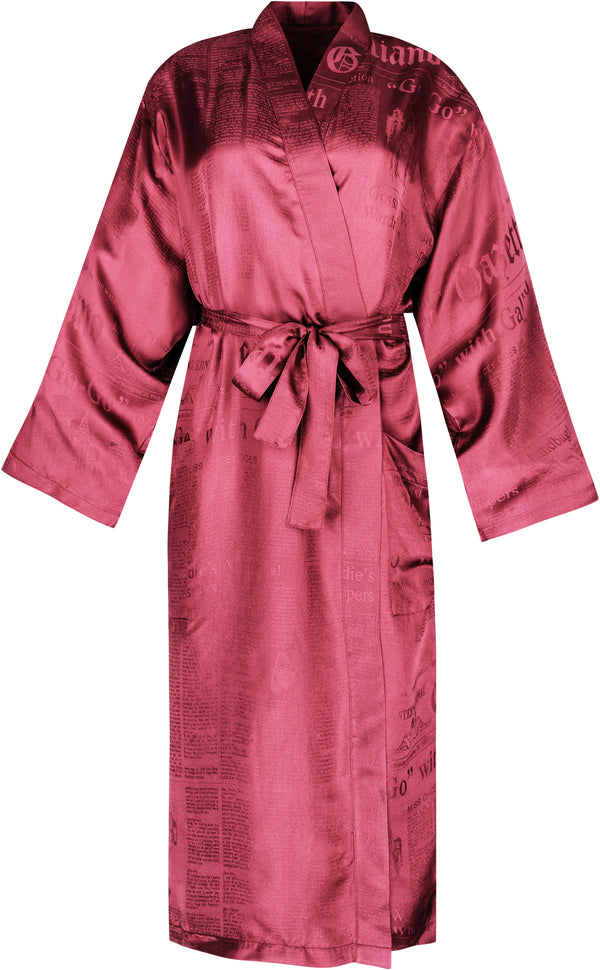 John Galliano Gazette Newspaper Printed Robe