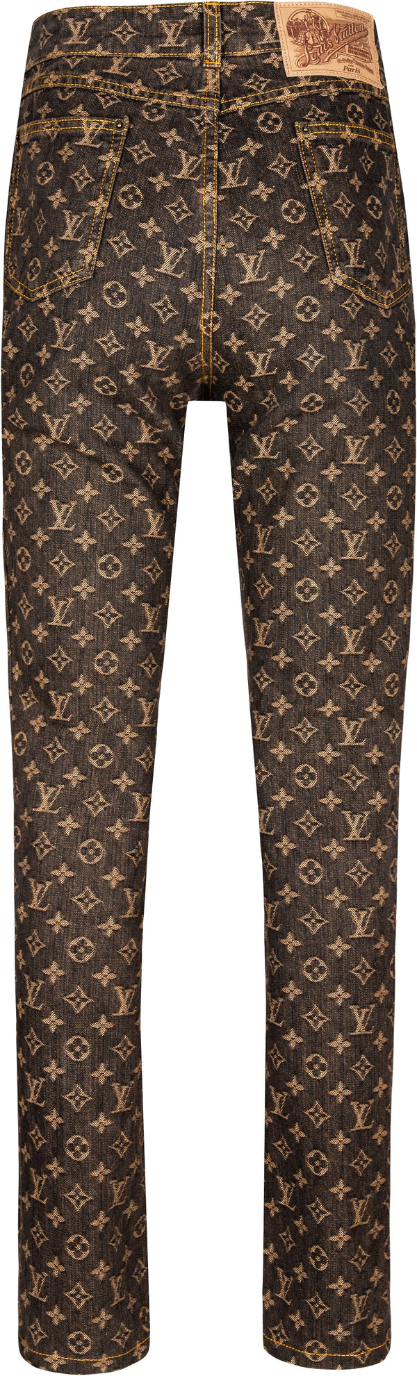 Louis Vuitton Monogram High-Waisted Denim Pants