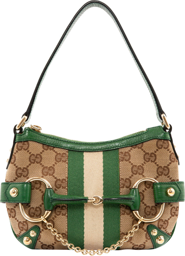 Gucci Monogram Horsebit Embellished Micro Mini Bag