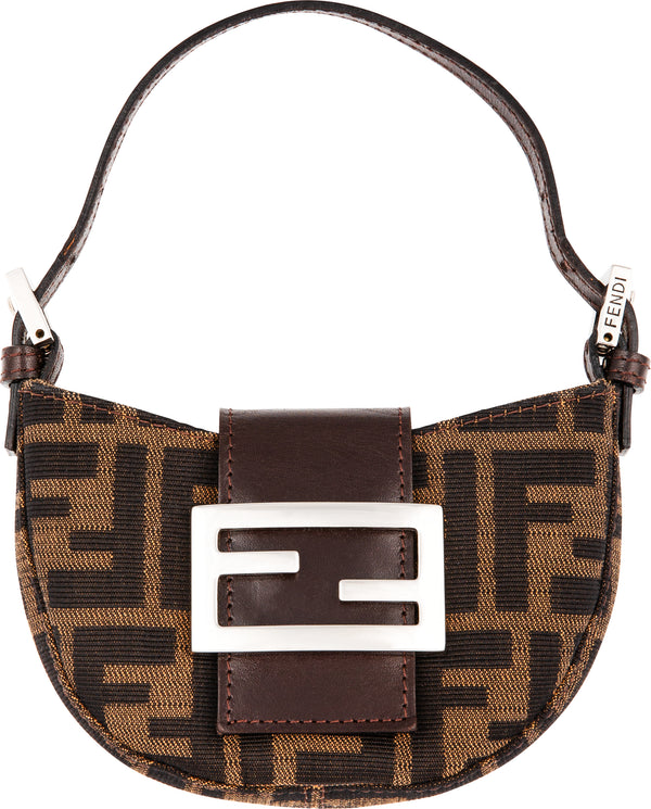 Fendi Zucca Mini Croissant Pochette Bag