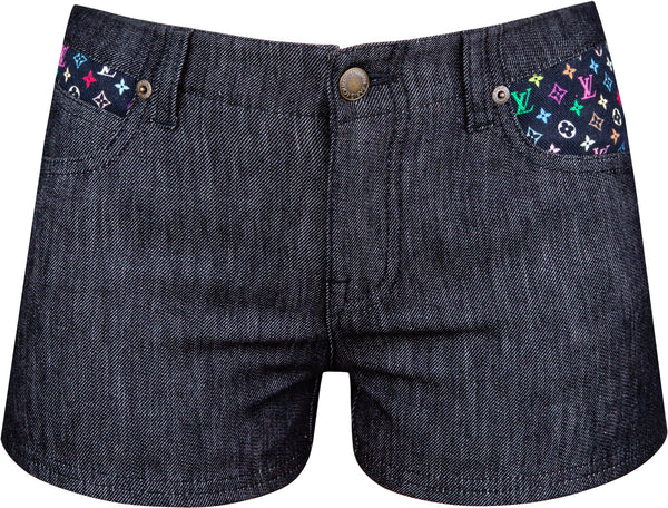 Louis Vuitton Multicolor Monogram Denim Shorts