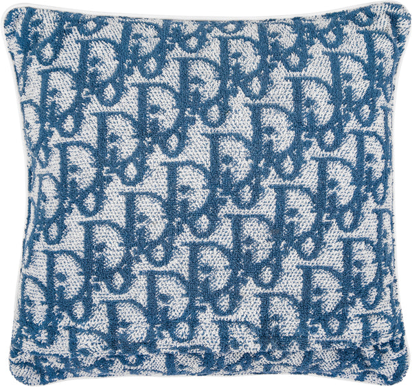 Christian Dior Navy Diorissimo Terrycloth Pillow