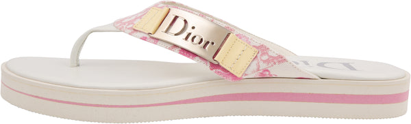 Christian Dior Diorissimo Resort 2005 Logo Flowers Sandals