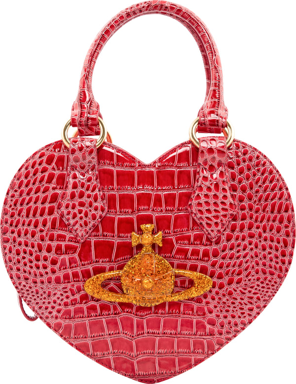 Vivienne Westwood Leather Embossed Heart Bag