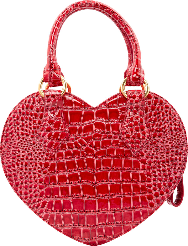 Vivienne Westwood Leather Embossed Heart Bag