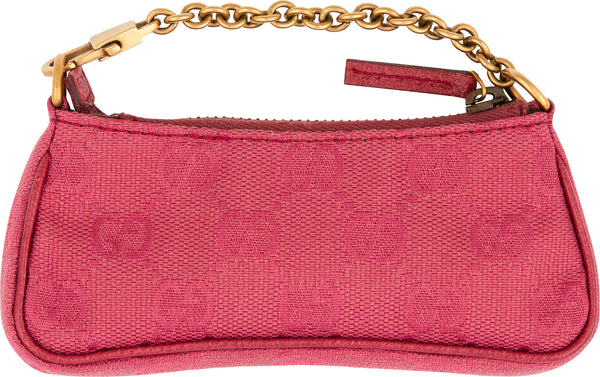 Gucci Monogram Micro Mini Horsebit Embellished Bag