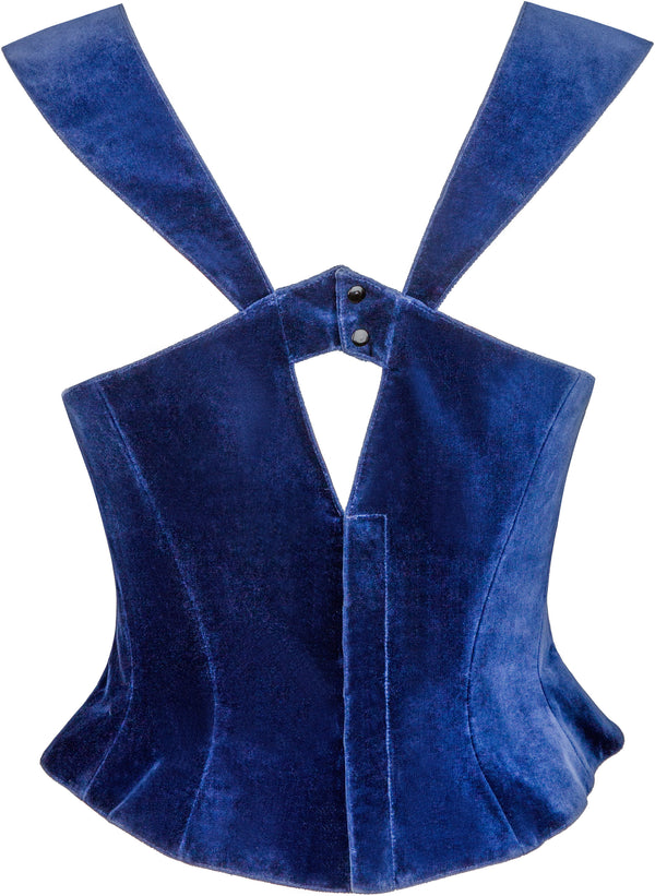 Thierry Mugler Spring 1997 Velvet Cutout Corset Top