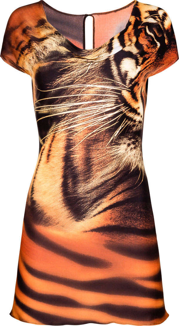 Roberto Cavalli Fall 2000 Tiger Mini Dress