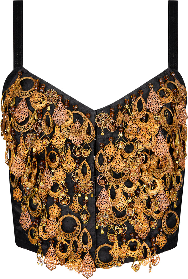 Dolce & Gabbana Fall 1990 Runway Embellished Bustier Top