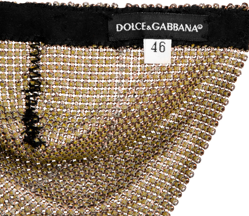 Dolce and Gabbana green rhinestone mesh bra, ss 2000 at 1stDibs