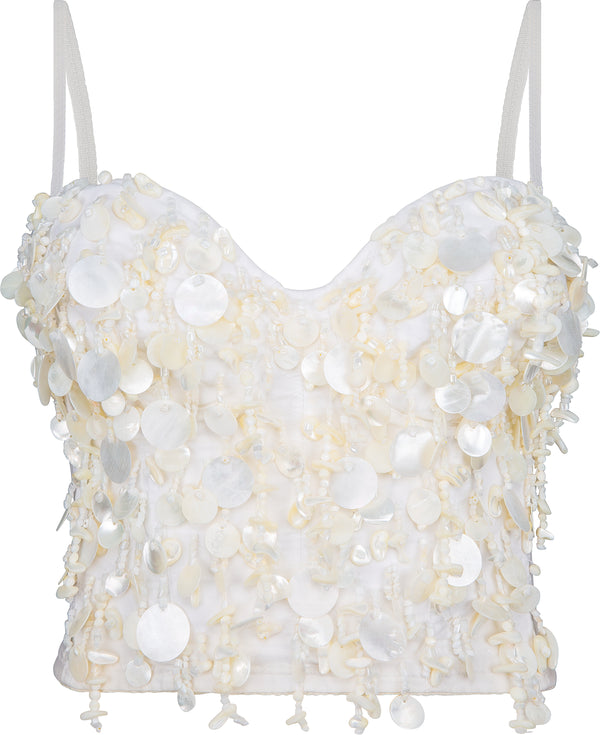 Dolce & Gabbana Spring 1991 Shell Embellished Bustier Top