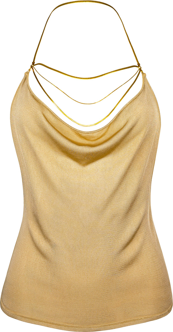 Chloé Spring 2000 Runway Chain Knit Halter Top