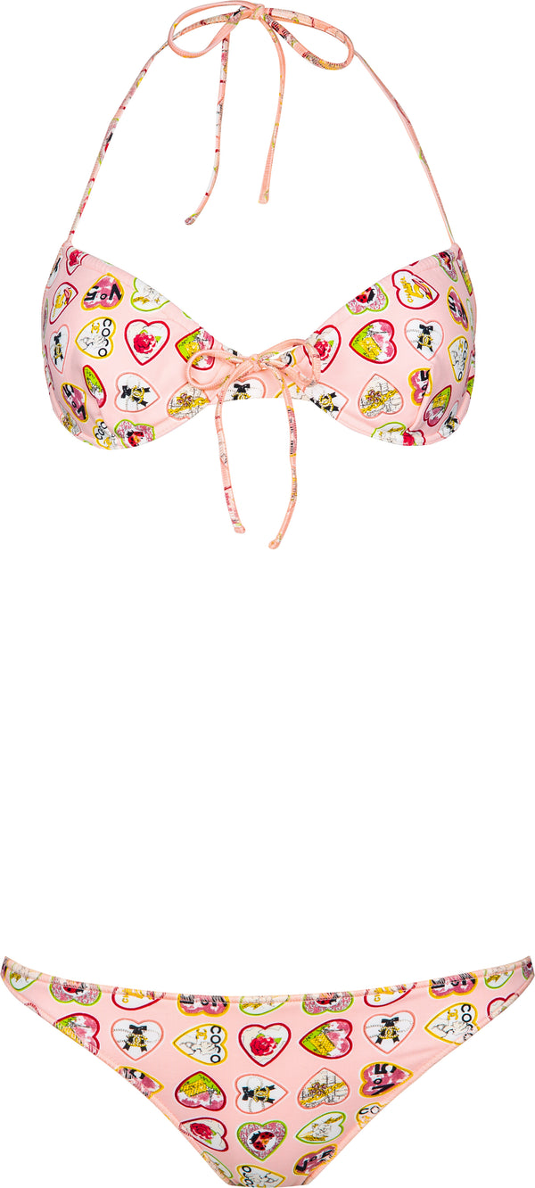 Chanel Spring 2006 Pink Coco Heart Printed Bikini