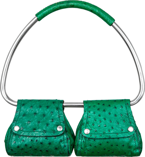 Prada Spring 2003 Runway Leather Embossed Swing Bag